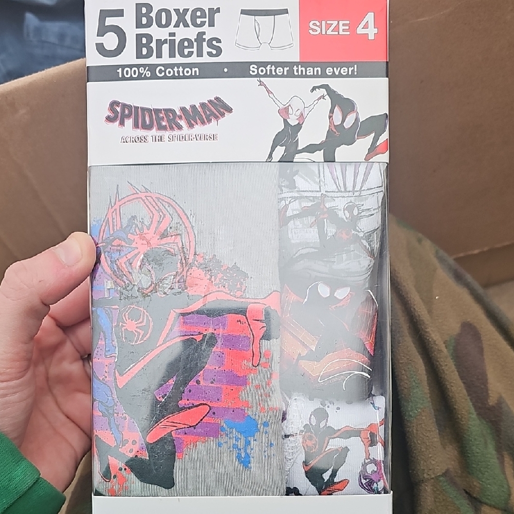 Spiderman Men’s Boxer Briefs - Gray/Black/Red/Purple